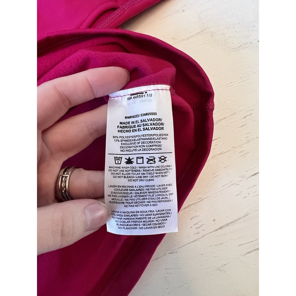 Nike Pro Dri-FIT Womens Half Zip Pullover Pink Long Sleeve Thumbhole L - Picture 3 of 5